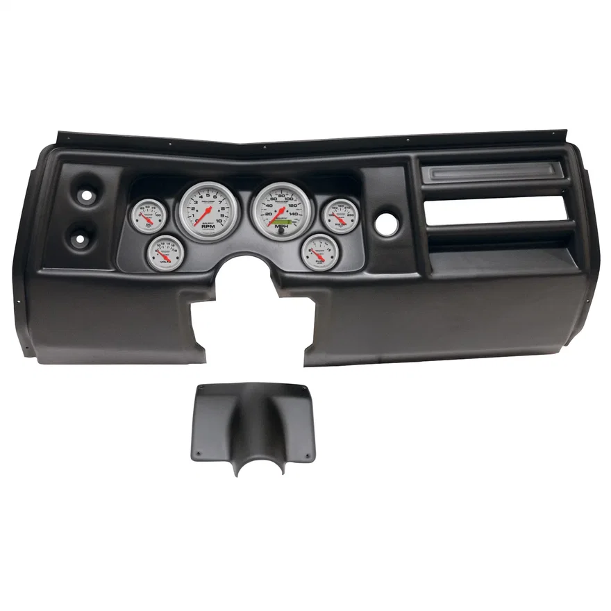AutoMeter 2901-13, DIRECT FIT DASH KIT; (3 3/8in. X2; 2 1/16in. X4); CHEVY CHEVELLE NO VENT 68; ULT