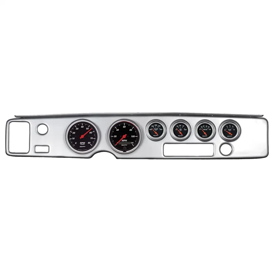 AutoMeter 7028-DB, DIRECT FIT DASH KIT; FIREBIRD 70-81; TACH/MPH/FUEL/OILP/WTMP/VOLT; DESIGNER BLAC