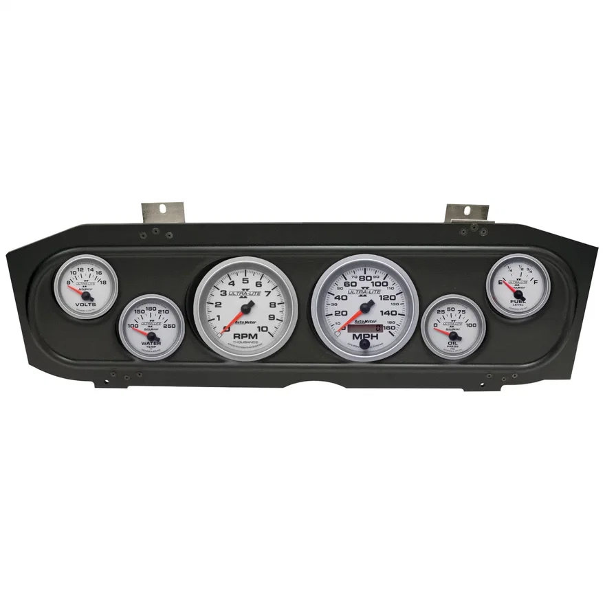 AutoMeter 2913-14, DIRECT FIT DASH KIT; (3 3/8in. X2; 2 1/16in. X4); MERC COUGAR 69-70; ULTRA-LITE