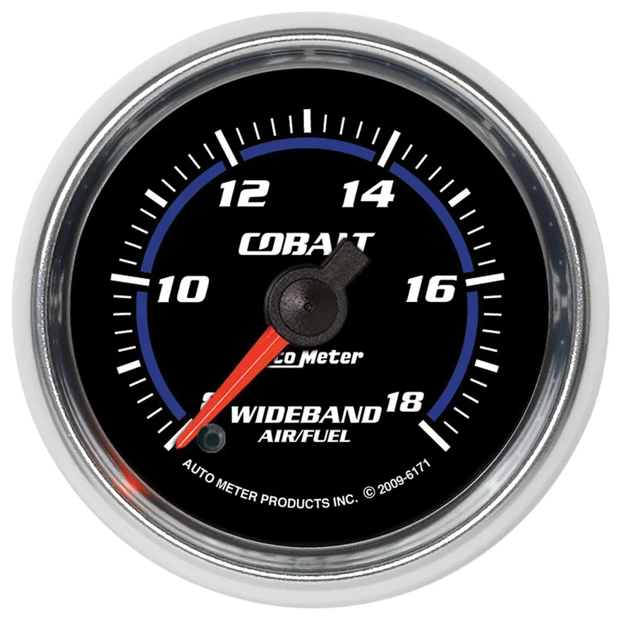 AutoMeter 6171, GAUGE; AIR/FUEL RATIO-WIDEBAND; ANALOG; 2 1/16in.; 8:1-18:1; STEPPER MOTOR; COBA