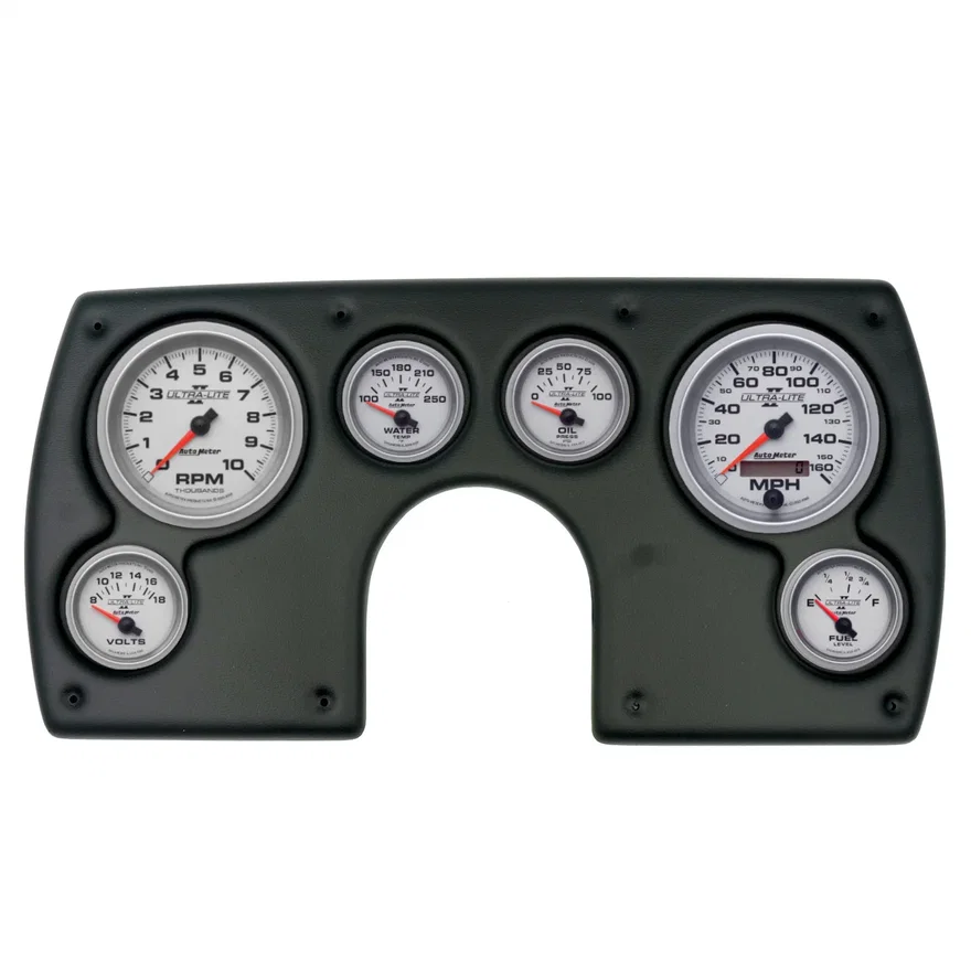 AutoMeter 2921-14, DIRECT FIT DASH KIT; (3 3/8in. X2; 2 1/16in. X4); CHEVY CAMARO 82-89; ULTRA-LITE