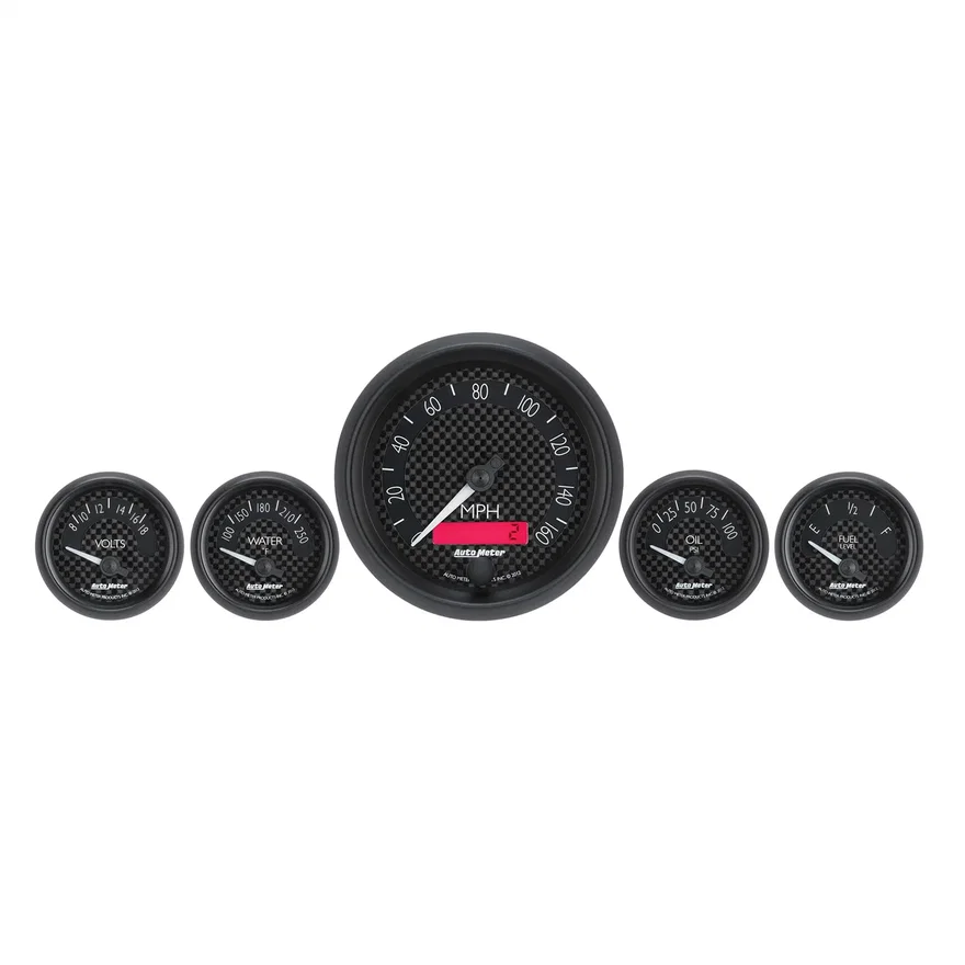 AutoMeter 8002, GAUGE KIT; 5 PC.; 3 3/8in./2 1/16in.; ELEC. SPEEDOMETER; GT