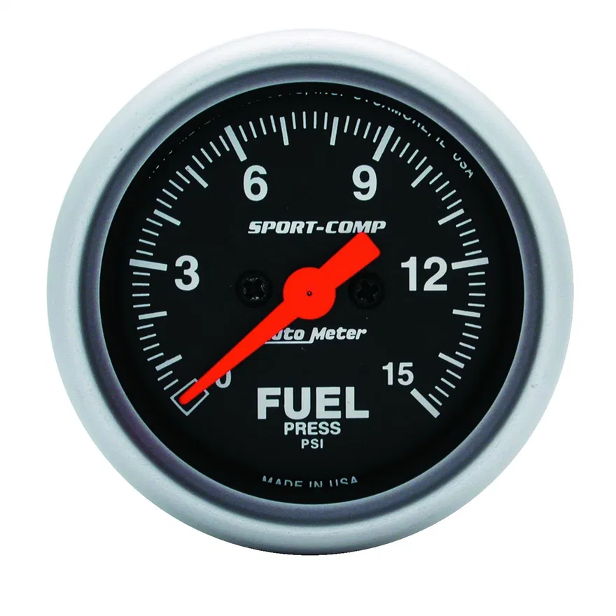 AutoMeter 3361, GAUGE; FUEL PRESSURE; 2 1/16in.; 15PSI; DIGITAL STEPPER MOTOR; SPORT-COMP