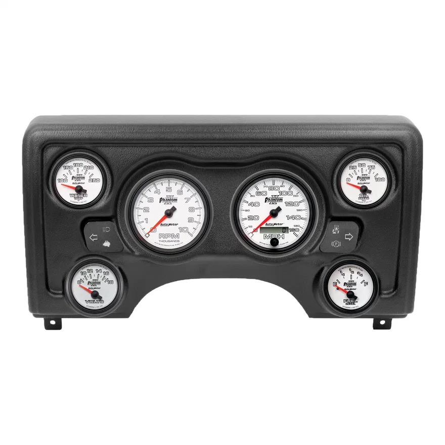 DIRECT FIT DASH KIT; (3 3/8in. X2; 2 1/16in. X4) PHANTOM II for 1997-2006 Jeep TJ and Wrangler