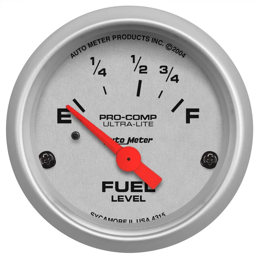 AutoMeter 4315, GAUGE; FUEL LEVEL; 2 1/16in.; 73OE TO 10OF; ELEC; ULTRA-LITE