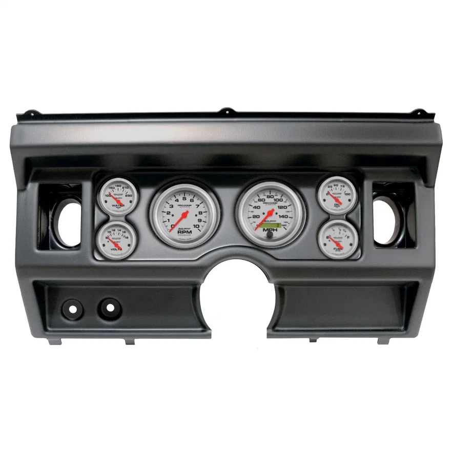 AutoMeter 2919-13, DIRECT FIT DASH KIT; (3 3/8in. X2; 2 1/16in. X4); FORD TRUCK AC 80-86; ULTRA-LIT