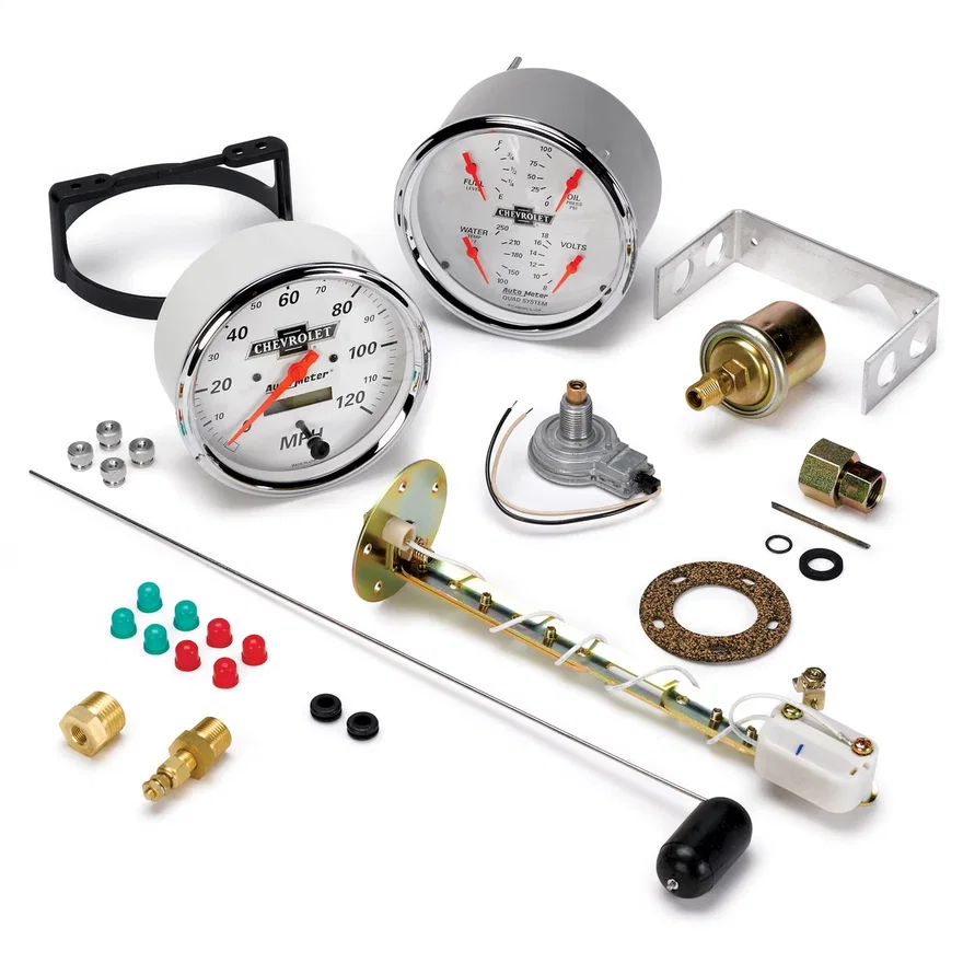 AutoMeter 1303-00408, GAUGE KIT; 2 PC.; QUAD/SPEEDOMETER; 5in.; CHEVROLET HERITAGE BOWTIE