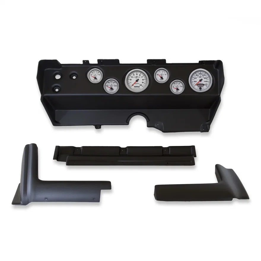 AutoMeter 2139-14, DIRECT FIT DASH KIT; EBODY/CUDA/CHALLENGER 70-74; TACH/MPH/FUEL/OILP/WTMP/VOLT;