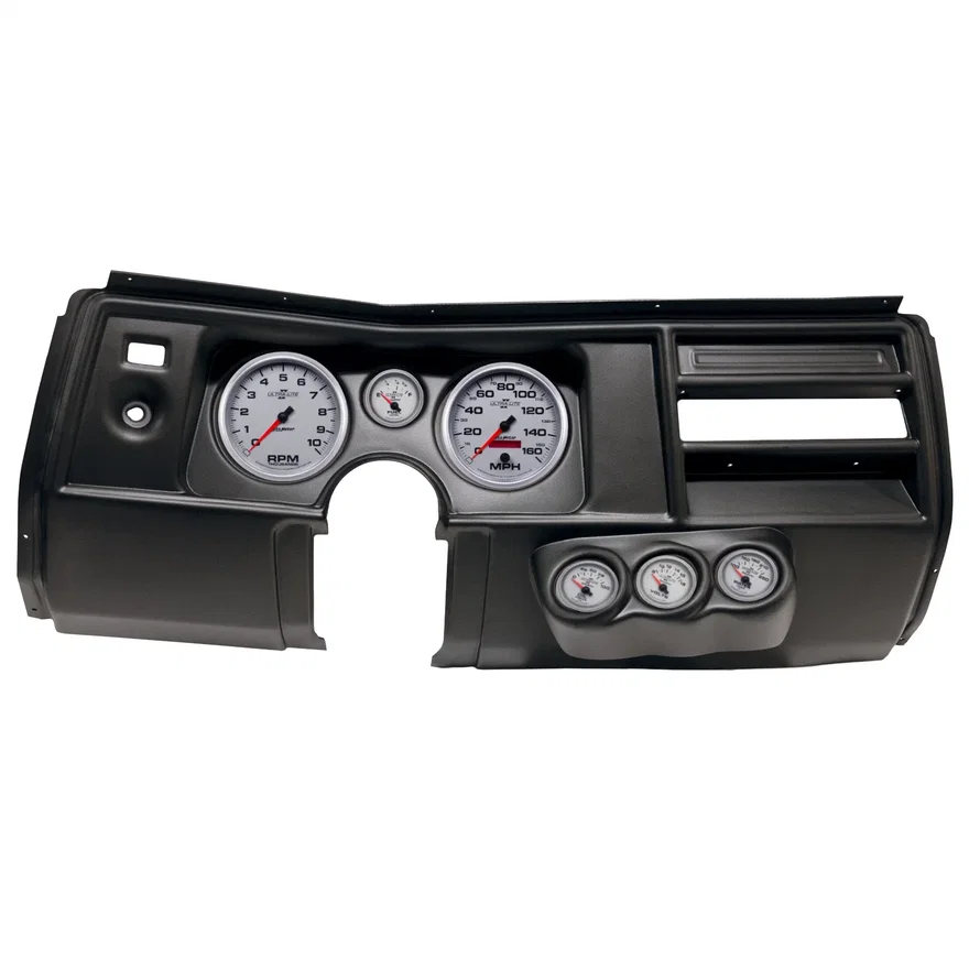 AutoMeter 2910-14, DIRECT FIT DASH KIT; (5in. X2; 2 1/16in. X4); CHEVY CHEVELLE NO VENT 69; ULTRA-L