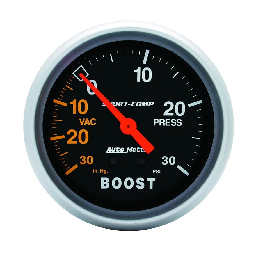 AutoMeter 3403, GAUGE; VAC/BOOST; 2 5/8in.; 30INHG-30PSI; MECHANICAL; SPORT-COMP