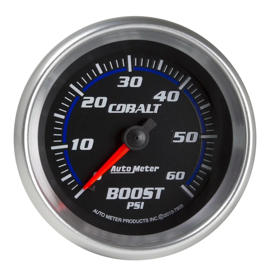 AutoMeter 7905, GAUGE; BOOST; 2 5/8in.; 60PSI; MECHANICAL; COBALT