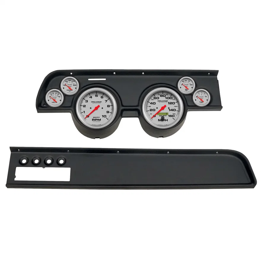 AutoMeter 2115-13, DIRECT FIT DASH KIT; (5in. X2; 2 1/16in. X4); MERC COUGAR AC 67-68; ULTRA-LITE