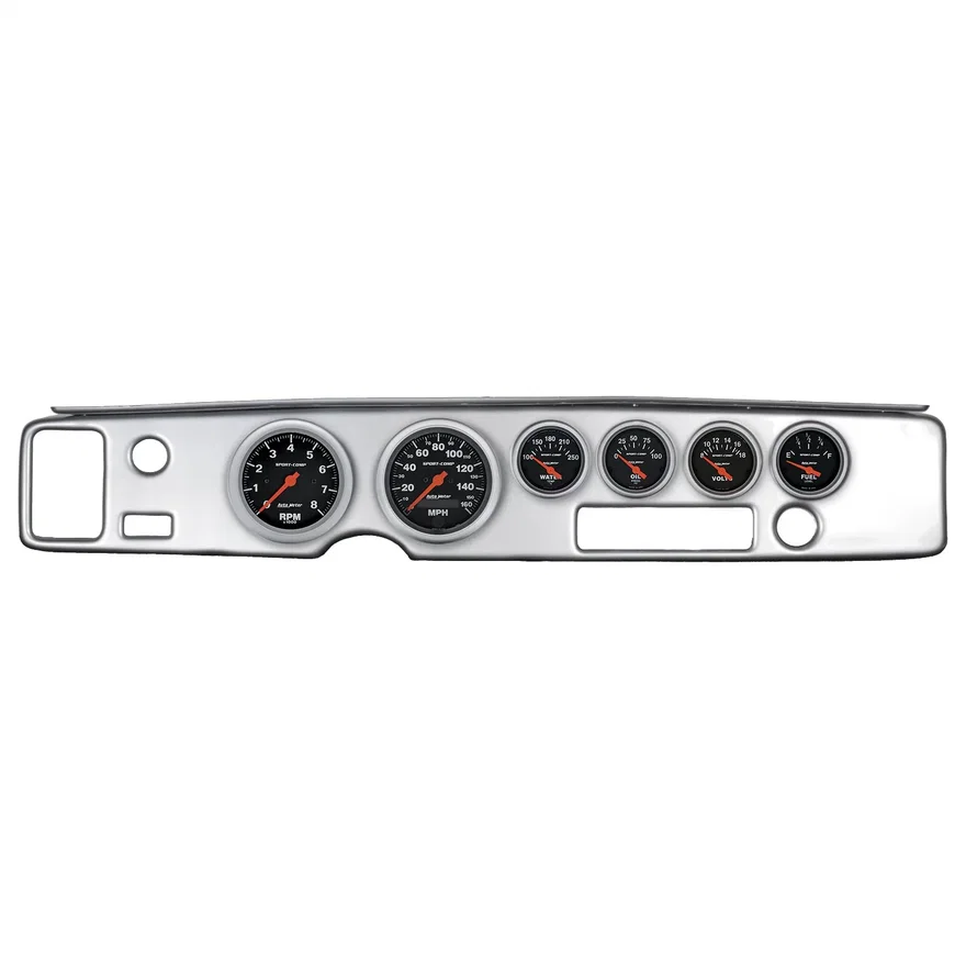 AutoMeter 7028-SC, DIRECT FIT DASH KIT; FIREBIRD 70-81; TACH/MPH/FUEL/OILP/WTMP/VOLT; SPORT-COMP