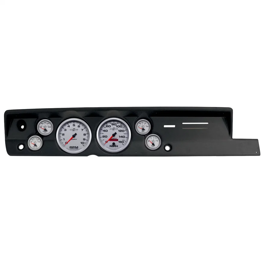 AutoMeter 2118-14, DIRECT FIT DASH KIT; (5in. X2; 2 1/16in. X4); PLYM CUDA HEAT 67-69; ULTRA-LITE I for Plymouth Barracuda