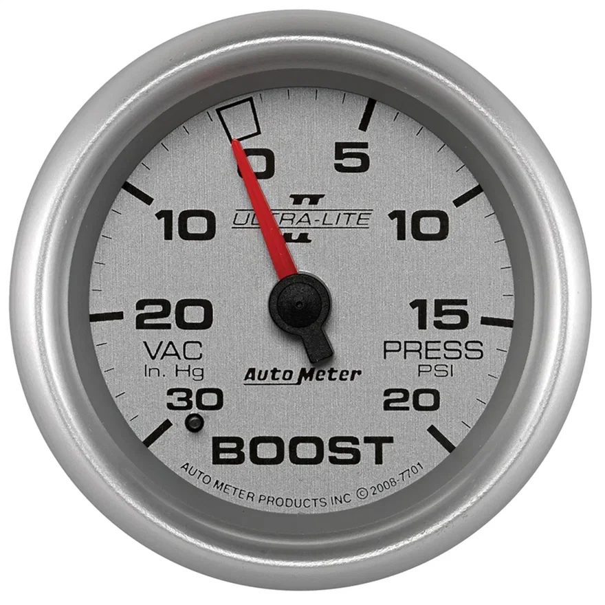 AutoMeter 7701, GAUGE; VAC/BOOST; 2 5/8in.; 30INHG-20PSI; MECHANICAL; ULTRA-LITE II