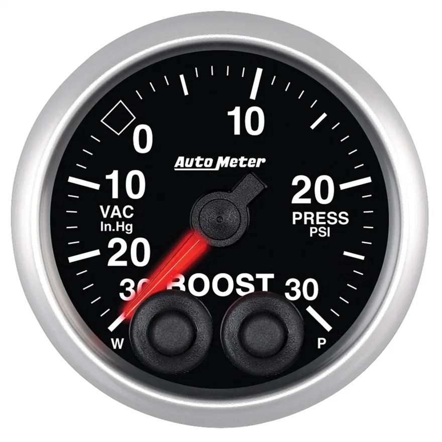 AutoMeter 5677, GAUGE; VAC/BOOST; 2 1/16in.; 30INHG-30PSI; STEPPER MOTOR W/PEAK/WARN; ELITE