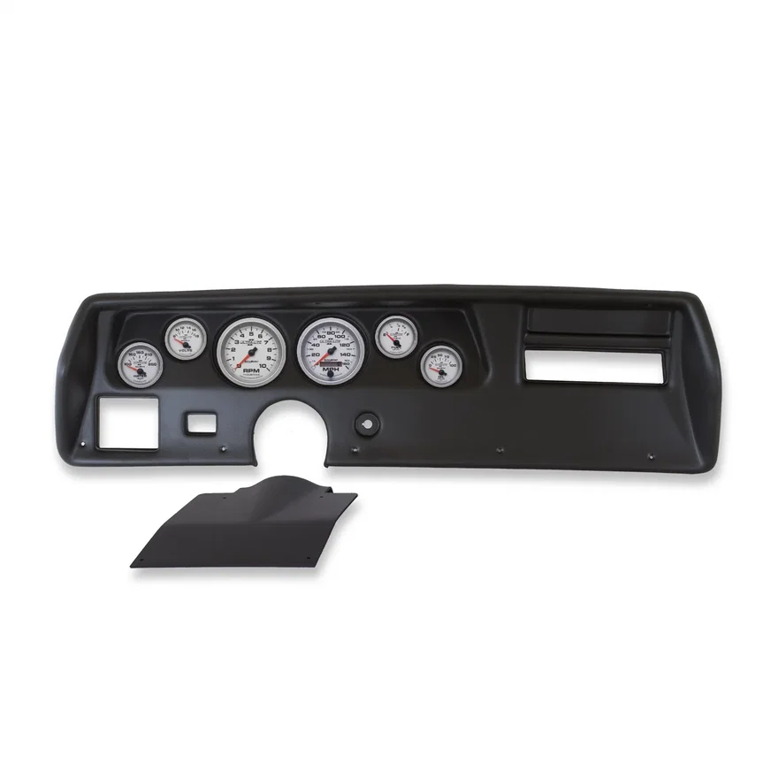 AutoMeter 2135-14, DIRECT FIT DASH KIT; CHEVELLESS/ELCAMINO/MONTE 70-72; RPM/MPH/FUEL/OILP/WTMP/BAT