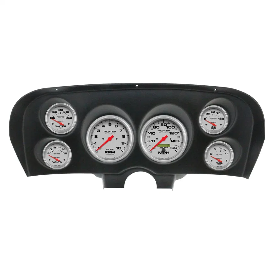 AutoMeter 2936-13, DIRECT FIT DASH KIT; (5in. X2; 2 5/8in. X4); FORD MUSTANG 69-70; ULTRA-LITE