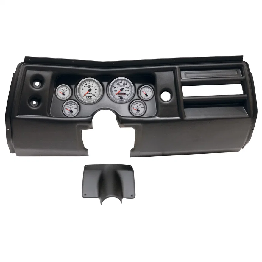 AutoMeter 2901-14, DIRECT FIT DASH KIT; (3 3/8in. X2; 2 1/16in. X4); CHEVY CHEVELLE NO VENT 68; ULT