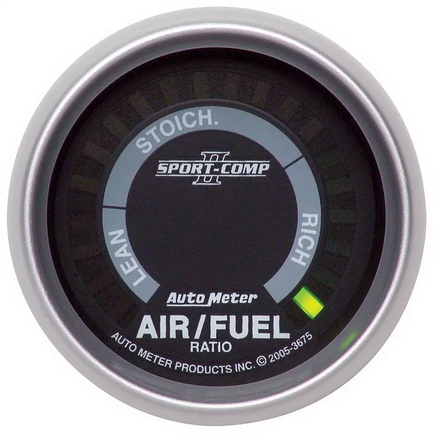 AutoMeter 3675, GAUGE; AIR/FUEL RATIO-NARROWBAND; 2 1/16in.; LEAN-RICH; LED ARRAY; SPORT-COMP II