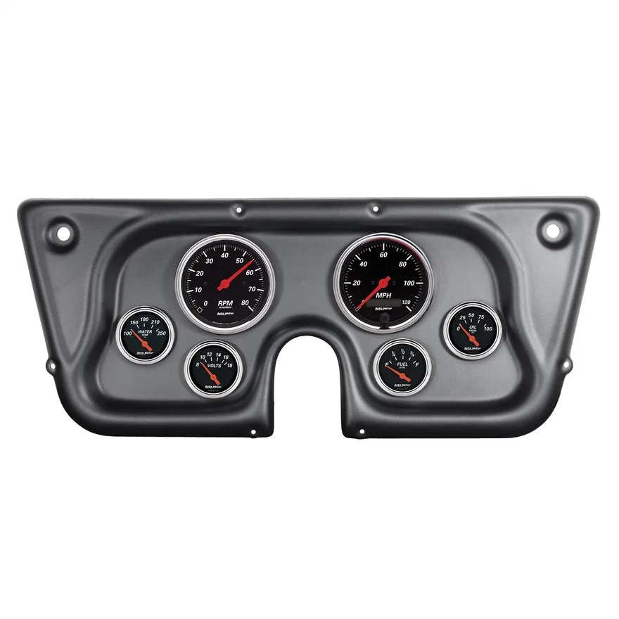 AutoMeter 7032-DB, DIRECT FIT DASH KIT; CHEVY TRUCK C/K/K5/SUBRBN 67-72; RPM/MPH/FUEL/OILP/WTMP/BAT