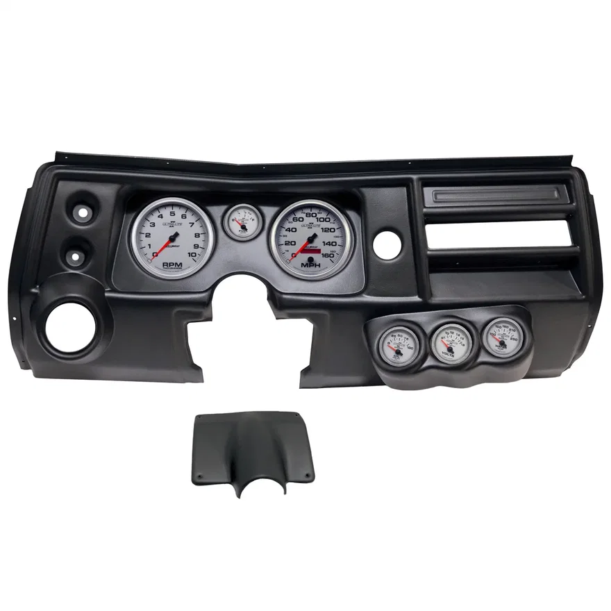 AutoMeter 2904-14, DIRECT FIT DASH KIT; (5in. X2; 2 1/16in. X4); CHEVY CHEVELLE VENT 68; ULTRA-LITE