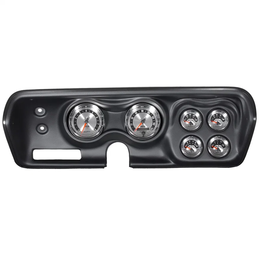 AutoMeter 7030, DIRECT FIT DASH KIT; BBODY/CHRGR/GTX/RDRNR/SAT 71-74; RPM/MPH/FUEL/OILP/WTMP/BAT