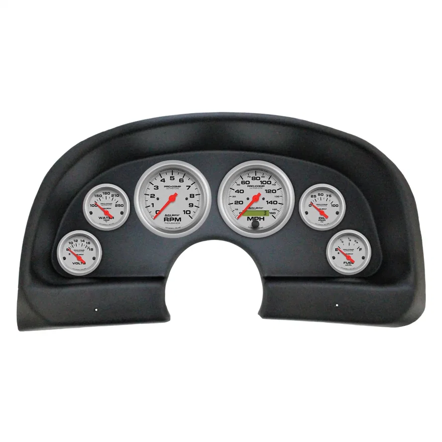 AutoMeter 2930-13, DIRECT FIT DASH KIT; (3 3/8in. X2; 2 1/16in. X4); CHEVY CAMARO 93-02; ULTRA-LITE