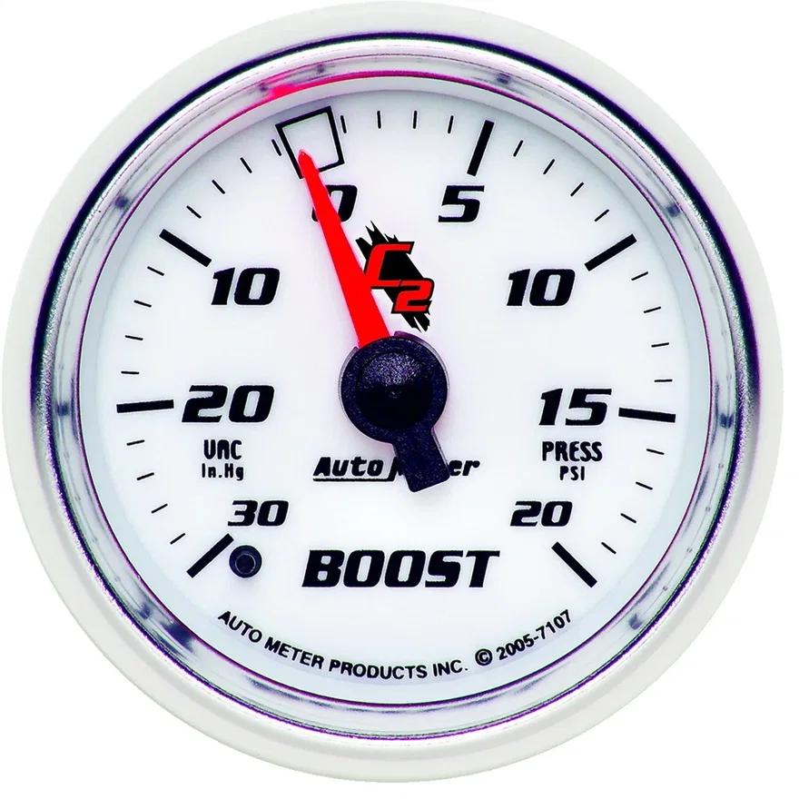 AutoMeter 7107, GAUGE; VAC/BOOST; 2 1/16in.; 30INHG-20PSI; MECHANICAL; C2