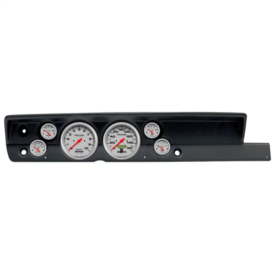 AutoMeter 2117-13, DIRECT FIT DASH KIT; (5in. X2; 2 1/16in. X4); PLYM CUDA NO HEAT 67-69; ULTRA-LIT for Plymouth Barracuda
