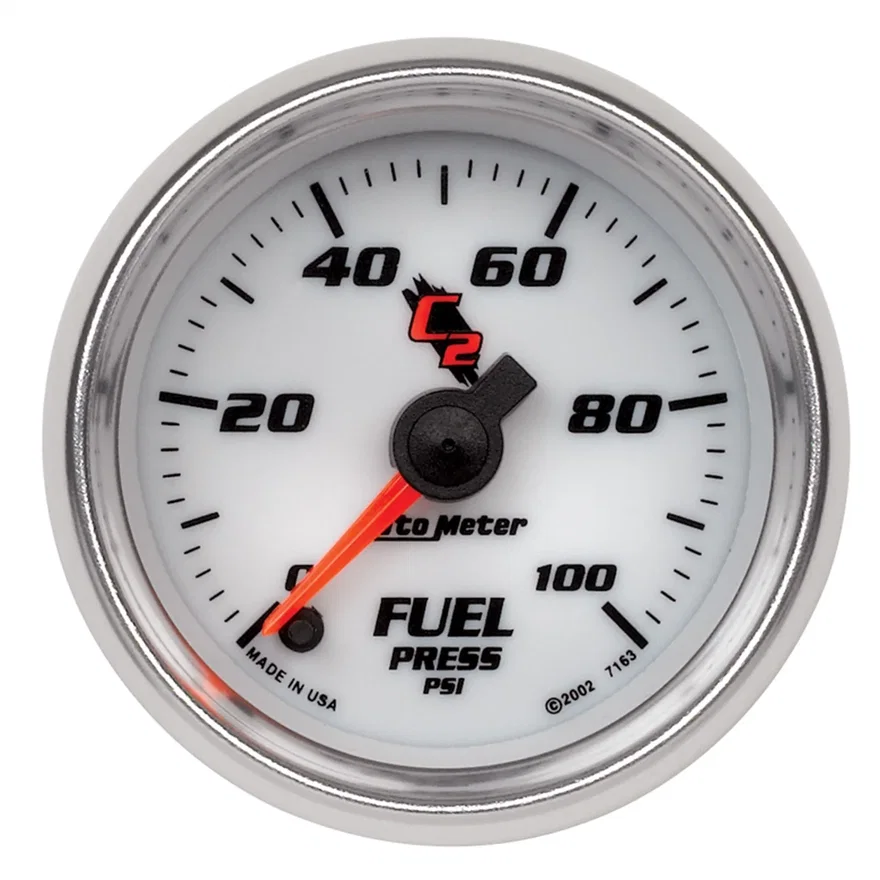 AutoMeter 7163, GAUGE; FUEL PRESSURE; 2 1/16in.; 100PSI; DIGITAL STEPPER MOTOR; C2