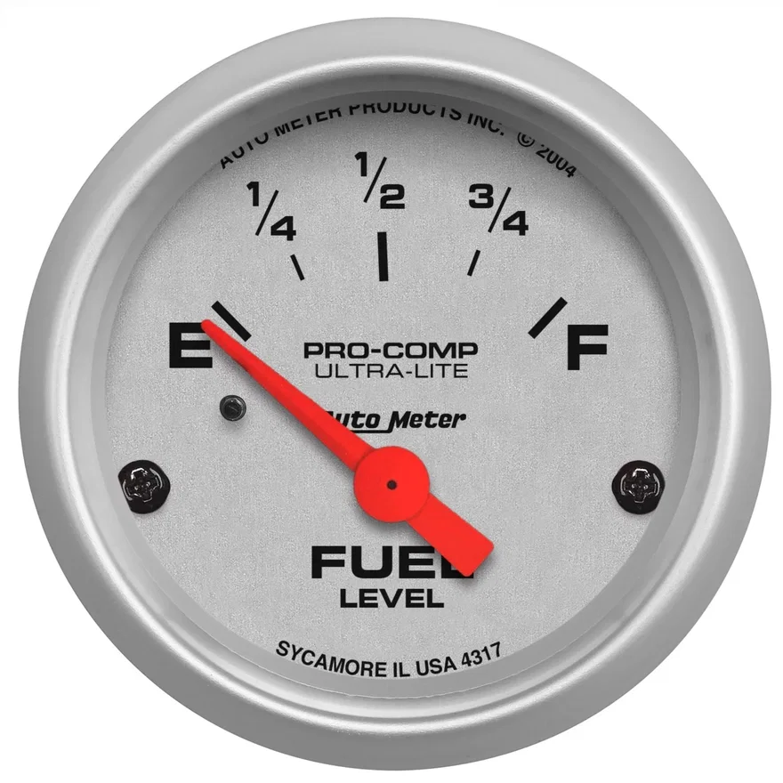 AutoMeter 4317, GAUGE; FUEL LEVEL; 2 1/16in.; 0OE TO 30OF; ELEC; ULTRA-LITE