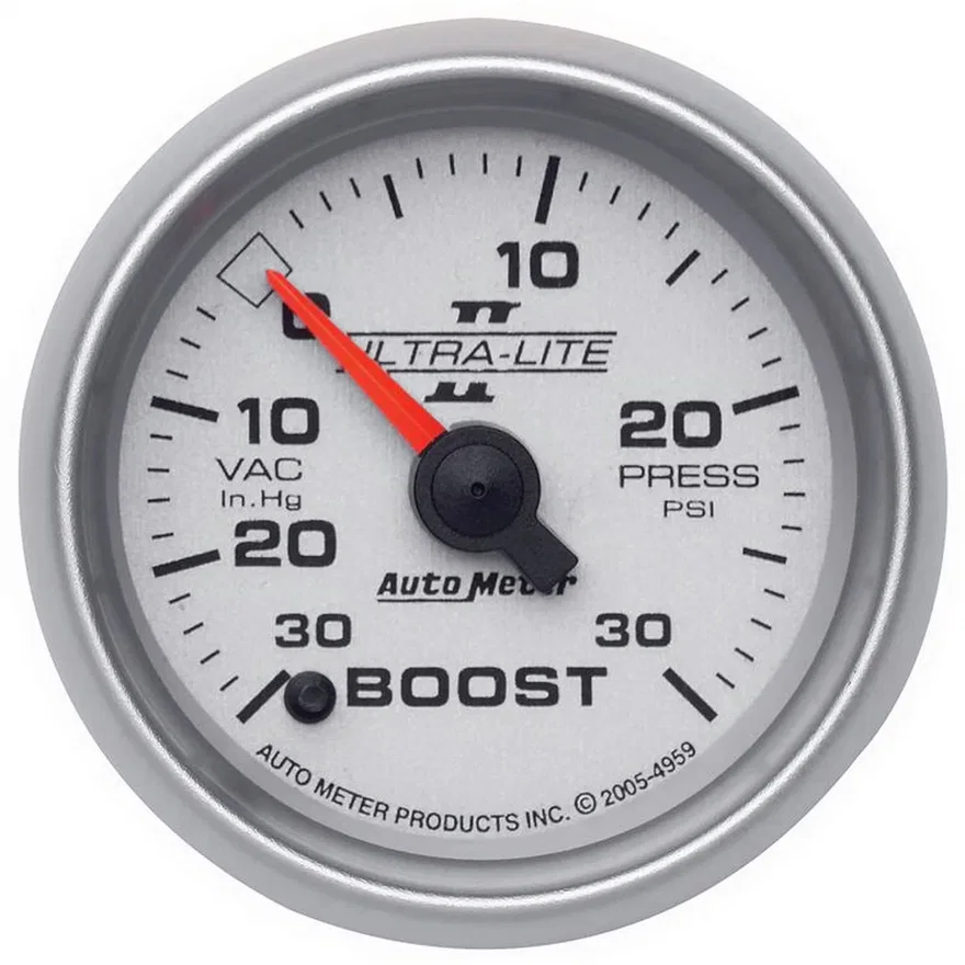 AutoMeter 4959, GAUGE; VAC/BOOST; 2 1/16in.; 30INHG-30PSI; DIGITAL STEPPER MOTOR; ULTRA-LITE II