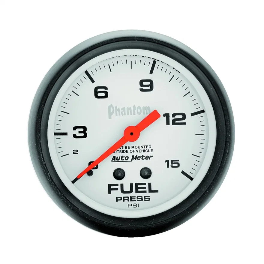 AutoMeter 5810, GAUGE; FUEL PRESSURE; 2 5/8in.; 15PSI; MECHANICAL; PHANTOM