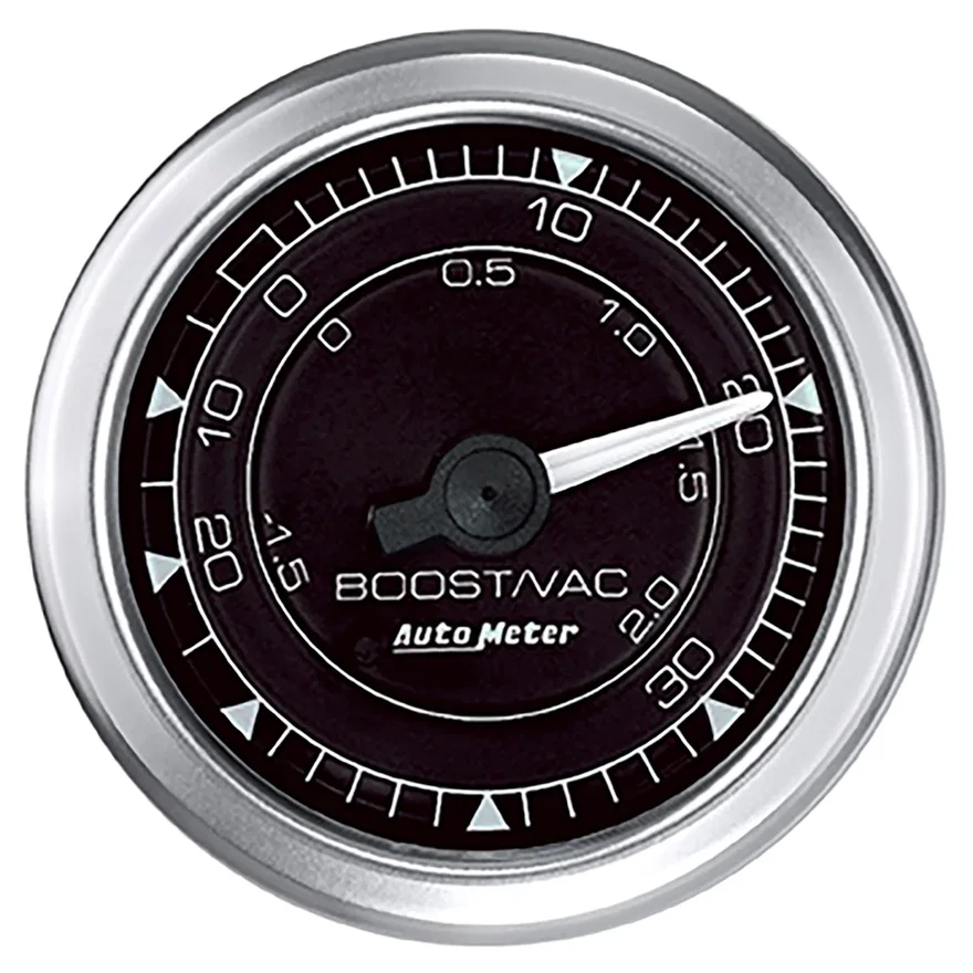 AutoMeter 8103, GAUGE; VAC/BOOST; 2 1/16in.; 30INHG-30PSI; MECHANICAL; CHRONO