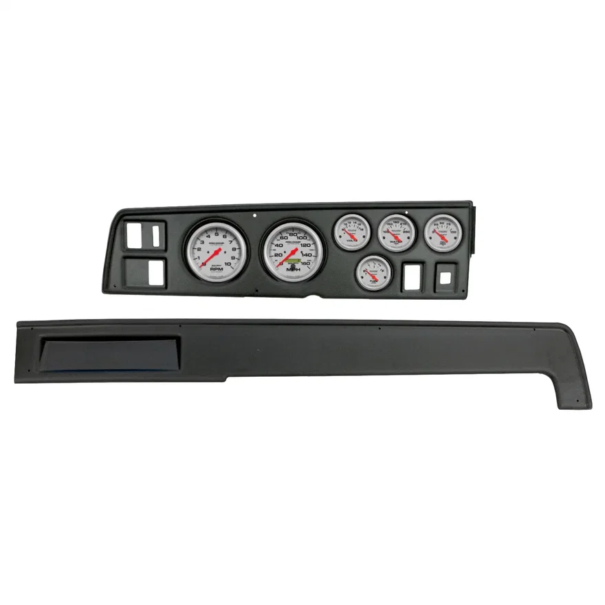 AutoMeter 2907-13, DIRECT FIT DASH KIT; (3 3/8in. X2; 2 1/16in. X4); DODGE CHARGER 68-70; ULTRA-LIT