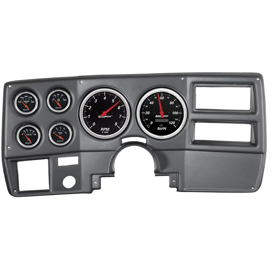 AutoMeter 7027-DB, DIRECT FIT DASH KIT; CHEVY TRUCK/SUBURBAN 73-83; TACH/MPH/FUEL/OILP/WTMP/VOLT; D