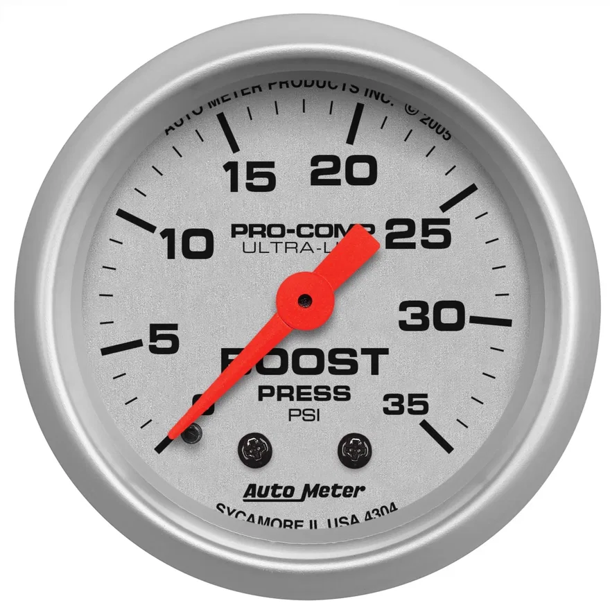 AutoMeter 4304, GAUGE; BOOST; 2 1/16in.; 35PSI; MECHANICAL; ULTRA-LITE