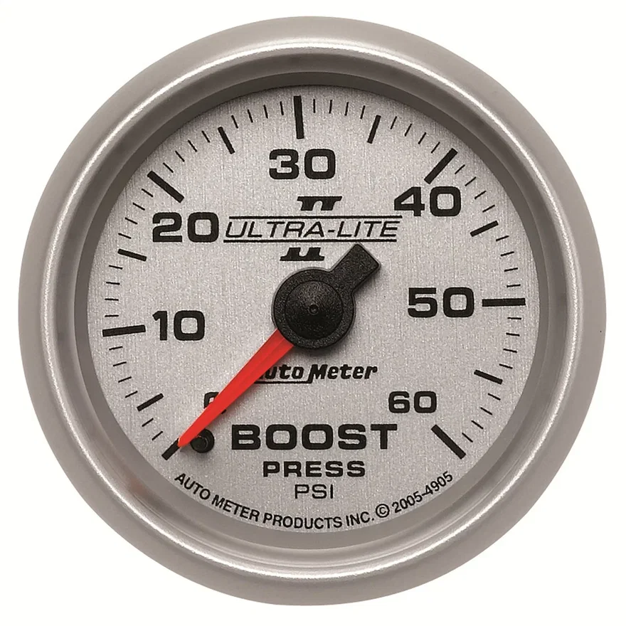 AutoMeter 4905, GAUGE; BOOST; 2 1/16in.; 60PSI; MECHANICAL; ULTRA-LITE II
