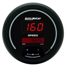 GAUGE KIT; 5 PC.; 3 3/8in./2 1/16in.; ELEC SPEEDO; DIGITAL; BLACK DIAL W/RED LED image 5