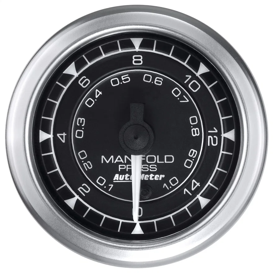 AutoMeter 8150, GAUGE; MANIFOLD PRESSURE; 2 1/16in.; 15PSI; DIGITAL STEPPER MOTOR; CHRONO
