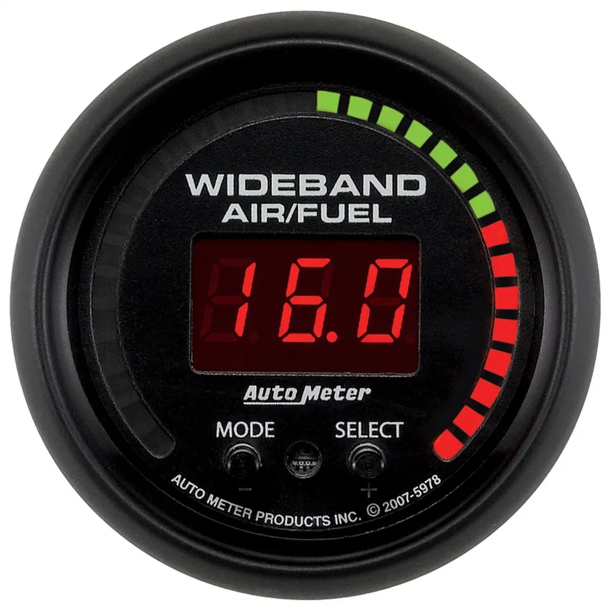 AutoMeter 5978, GAUGE; AIR/FUEL RATIO-PRO; 2 1/16in.; 10:1-20:1; DIGITAL W/PEAK/WARN; ES