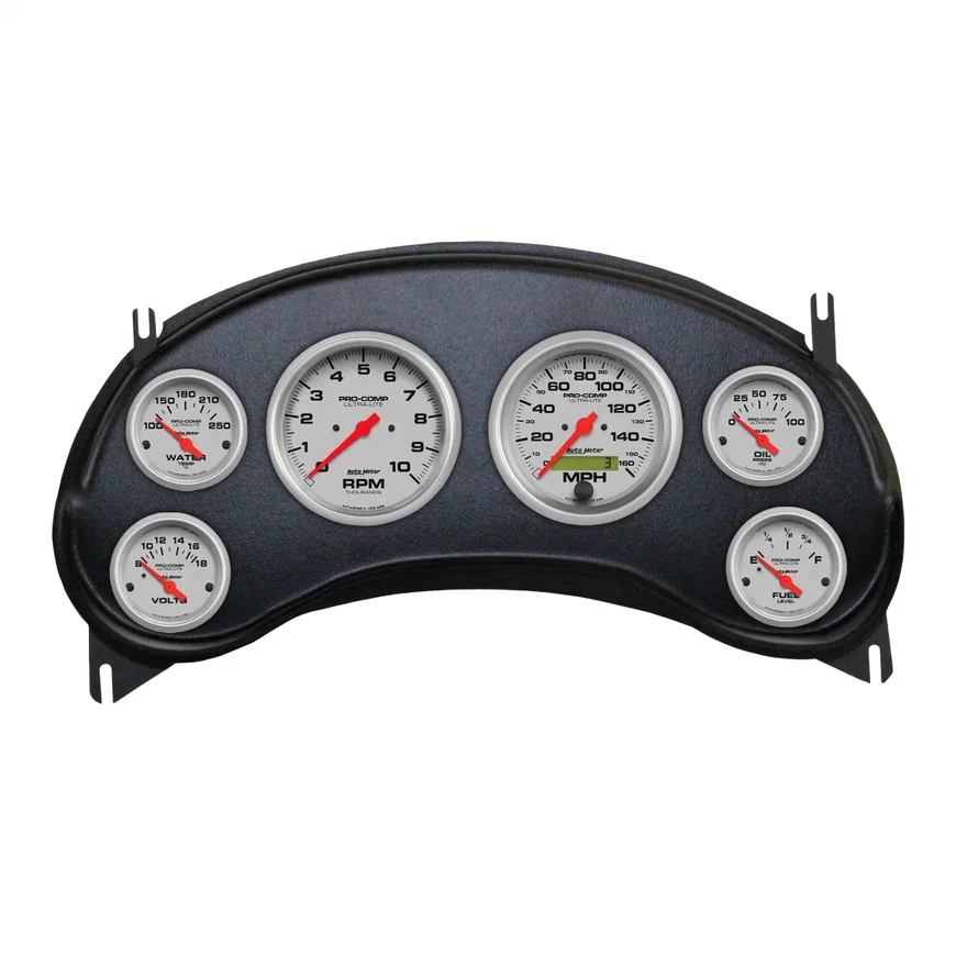 AutoMeter 2934-13, DIRECT FIT DASH KIT; (3 3/8in. X2; 2 1/16in. X4); CHEVY S10 TRUCK 98-04; ULTRA-L