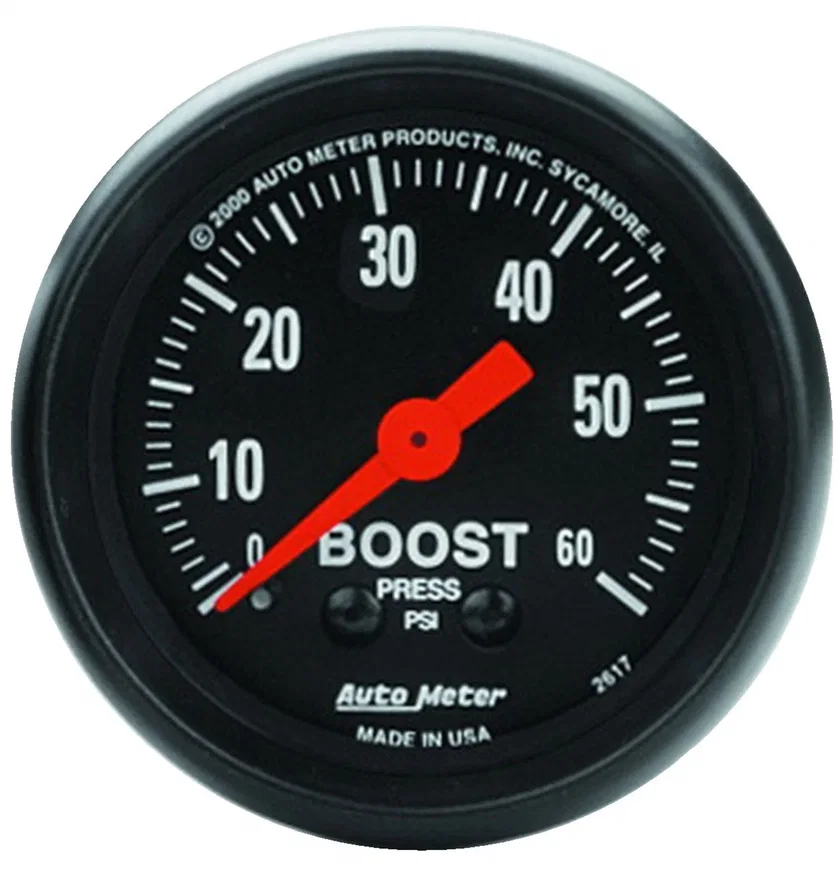 AutoMeter 2617, GAUGE; BOOST; 2 1/16in.; 60PSI; MECHANICAL; Z-SERIES