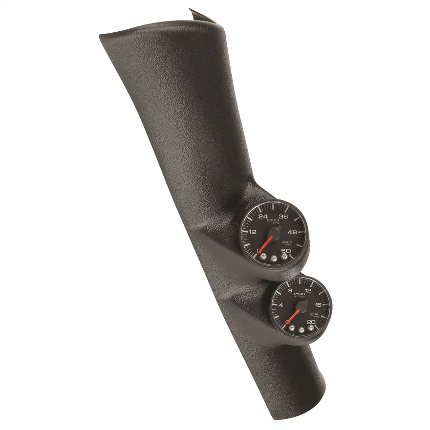 AutoMeter P72000, DIESEL GAUGE KIT; A-PILLAR; RAM 98-02; BOOST/EGT; 60PSI/2000deg.F; BLK; SPEK-PRO for Dodge