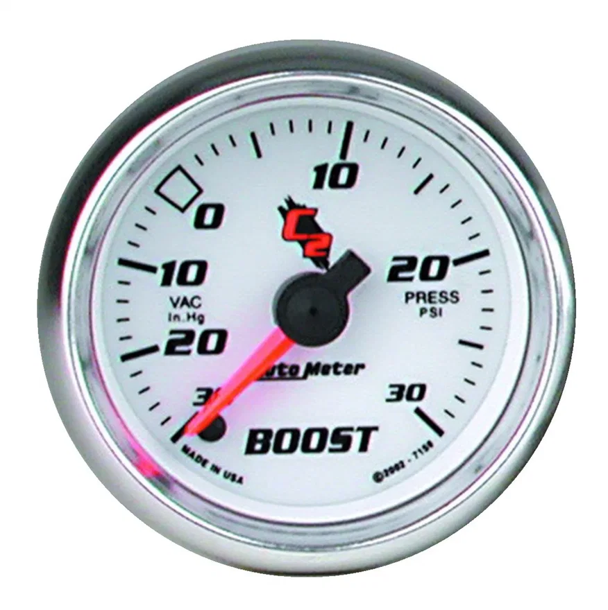 AutoMeter 7159, GAUGE; VAC/BOOST; 2 1/16in.; 30INHG-30PSI; DIGITAL STEPPER MOTOR; C2