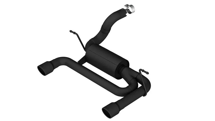 Axle-Back Exhaust System ATAK® Part JLU for 2018-2026 Jeep Wrangler