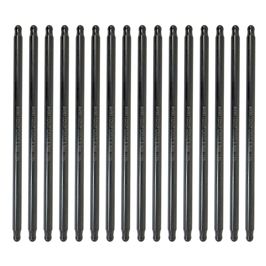 COMP Cams 8490-16, Hi-Tech One-Piece 8.900" Long, .135" Wall, 3/8" Diameter Pushrod Set