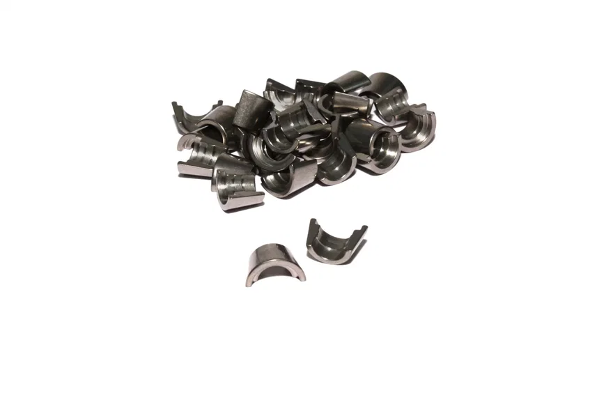 COMP Cams 637-16, Titanium Set of 16 - 10 Degree, 5/16", Single Groove Locks w/ Lash Cap Recess