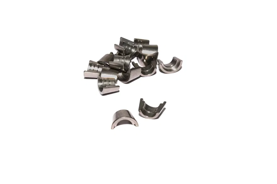 COMP Cams 637-8, Titanium Set of 8 - 10 Degree, 5/16", Single Groove Locks w/ Lash Cap Recess